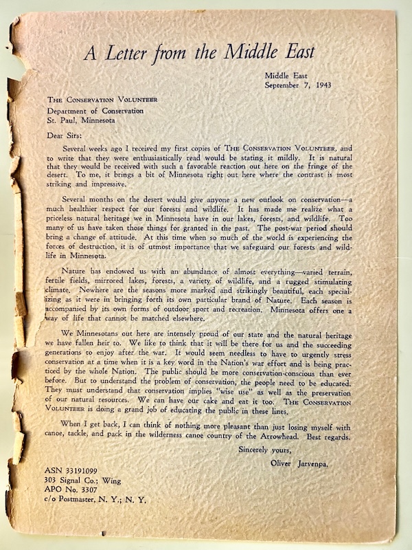 photo of old letter